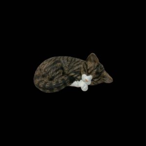 Keramikurne Katze "schlafend", handbemalt nach Fotovorlage